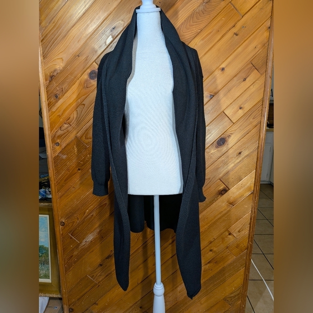 Free People Black Open Front Cardigan Size XS Oversized